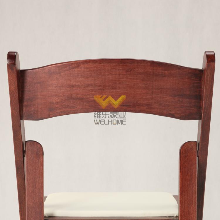 Brown wooden folding chair for wedding/event